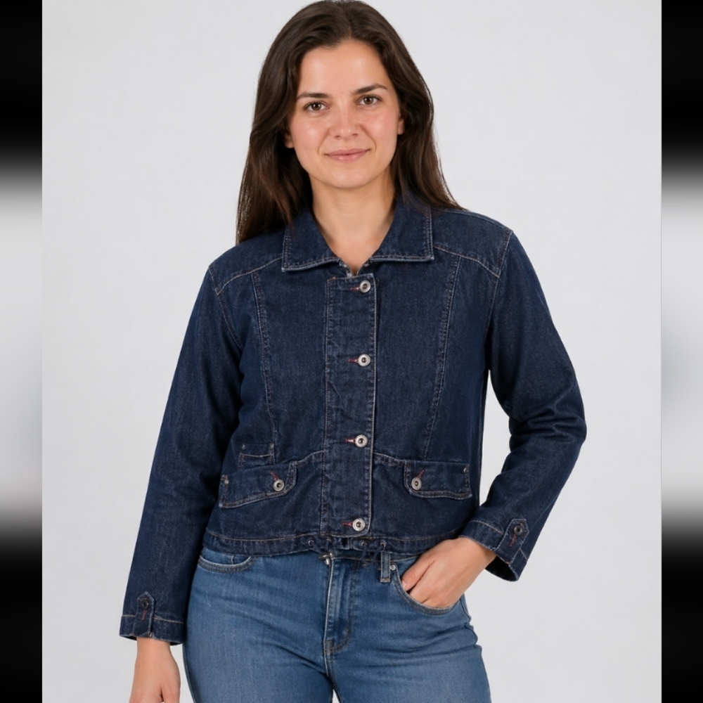 CHICO'S Platinum Size 3 Jean Jacket